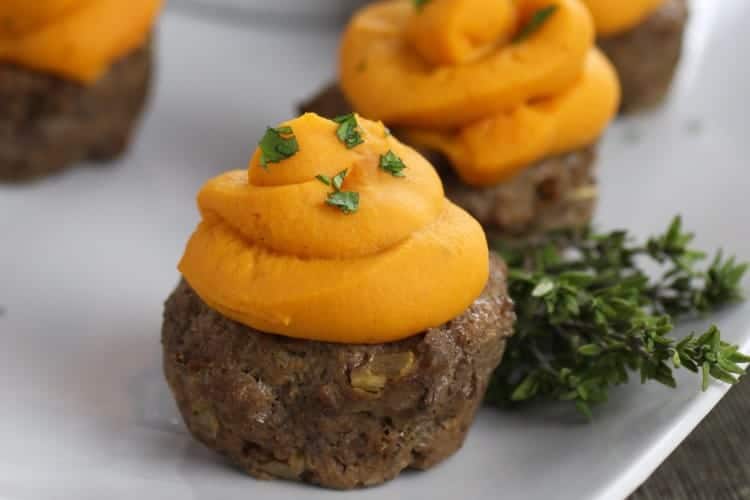 BBQ Meatloaf Muffins with Sweet Potato Topping - The Real ...