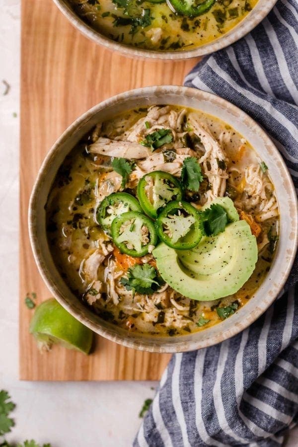 Slow Cooker White Chicken Chili Dairy Free The Real Food Dietitians