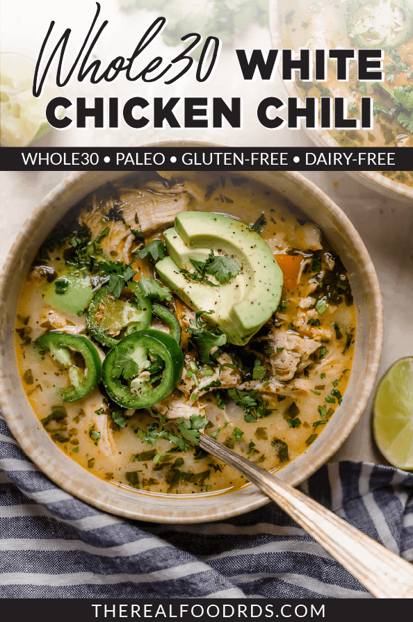 Slow Cooker White Chicken Chili Dairy Free The Real Food Dietitians