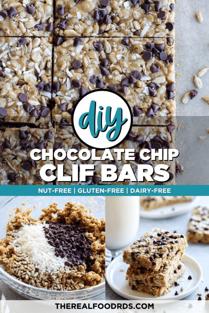 Three images of steps to make homemade chocolate chip clif bars