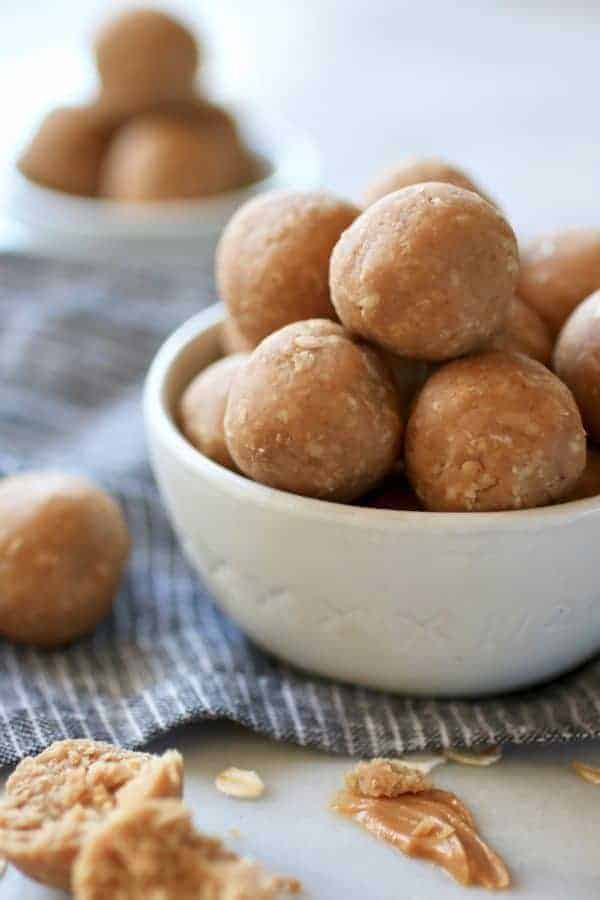 No-Bake 3-Ingredient Peanut Butter Bites ~ The Real Food Dietitians