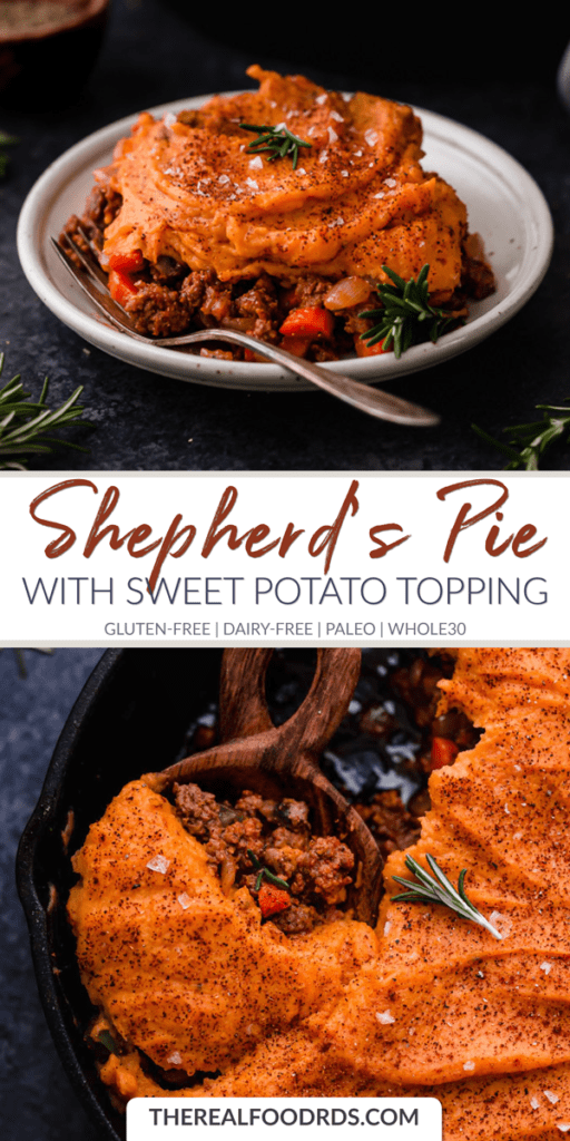Long Pin Image for Shepherd's Pie with Sweet Potato Topping